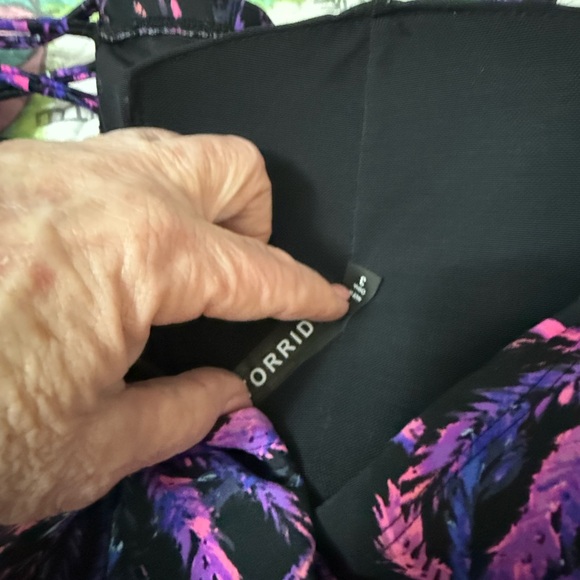 Torrid Black and Purple Palm Print One Piece - Picture 3 of 4